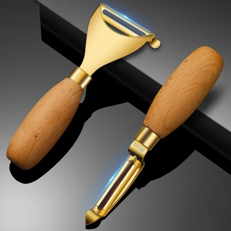 1PC Stainless Steel Solid Wood Handle Paring Knife Household Thickened Potato Fruit Paring Knife Melon Peelers Kitchen Gadgets