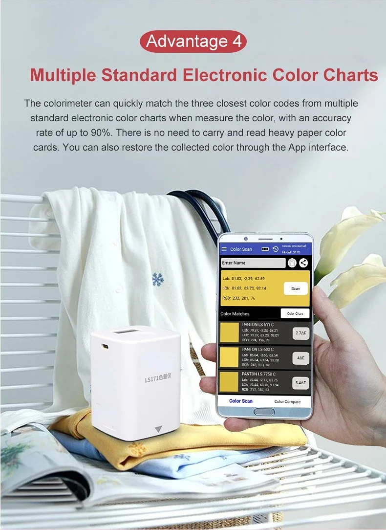 Linshang LS171 LS170 Mobile Phone APP Portable Colorimeter analyzer with Screen