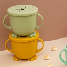 

Baby Silicone Feeding Cups Tableware Learning Feeding Food Bowl Cup with Handle Snack Dishes Storage Container Children Supplies