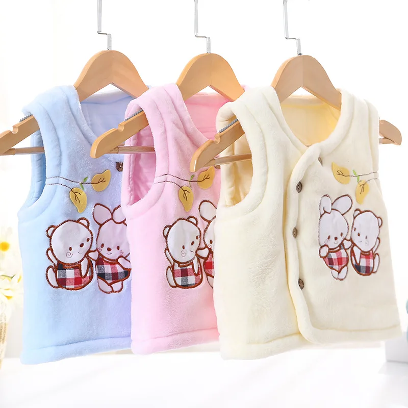 0-2Y Winter Newborn Baby Vest Fur Baby Waistcoat Kids Jackets for Girls Boys Children Clothes Fur Coat Jacket Sleeveless Toddler