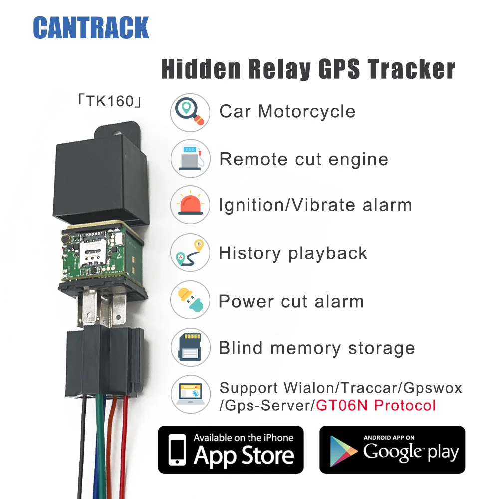 cantrack relais gps tracker 2g suivi gps du vehicle secumoreplus locator