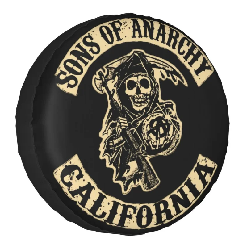

Sons Of Anarchy Spare Wheel Tire Cover Case Bag Pouch for Jeep Hummer The Death Reaper Vehicle Accessories 14" 15" 16" 17"