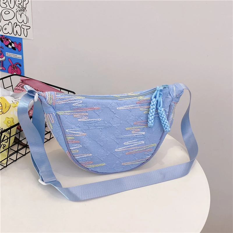 

Lightweight Colorful Women's Nylon Dumpling Shoulder Bag Luxury Designer Travel Crossbaoy Bag Brand Handbag Ladies Casual Totes