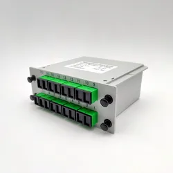 1x16 LGX Box Cassette Card Inserting SC/APC PLC splitter Module 1:16 16 Ports Fiber Coupler