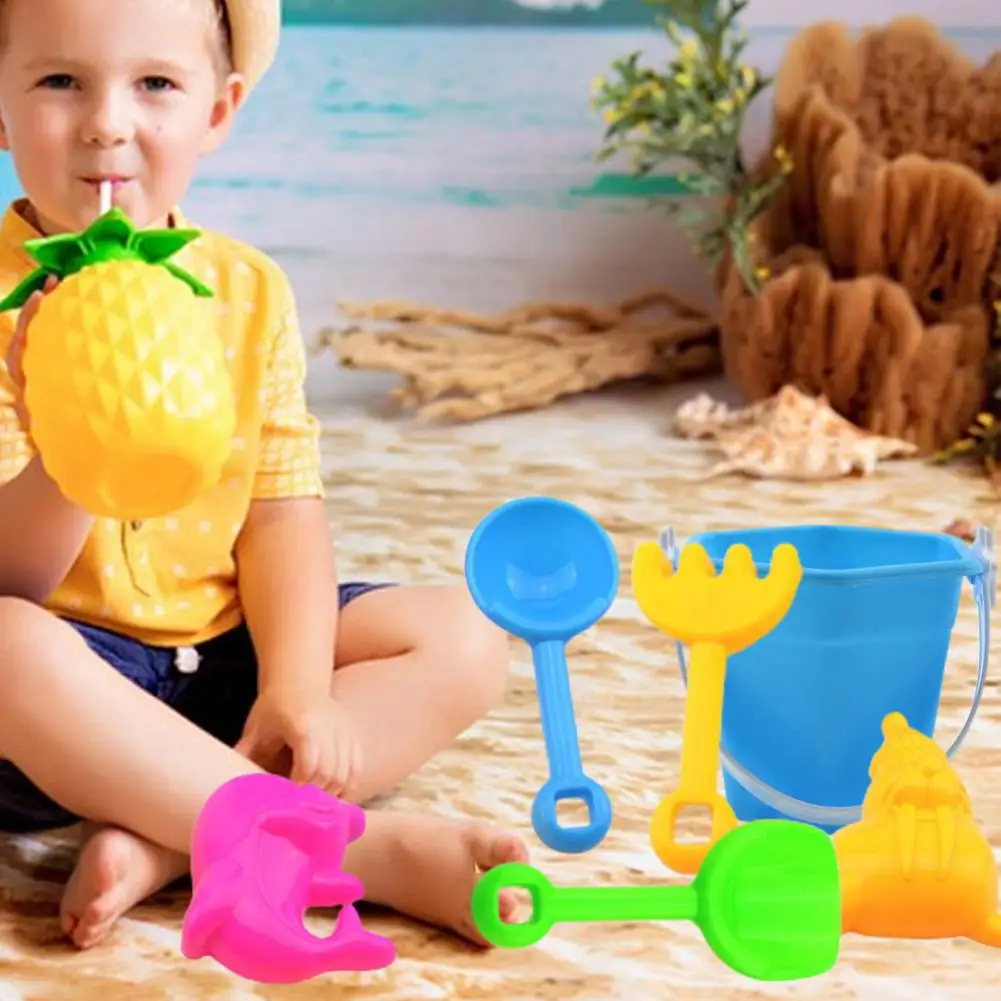 7Pcs/Set Sand Digging Toys Novelty Easy to Carry Shovel Baby Beach Toys with Bucket Outdoor Toys  Kid Beach Toys  Beach Toys 6