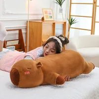 Kawaii Capybara Plush Toy Stuffed Capibara Fluffy Doll Long Sleep Soft Pillow Sofa Cushion Nap Sleeping Toys for School  Xmas 6