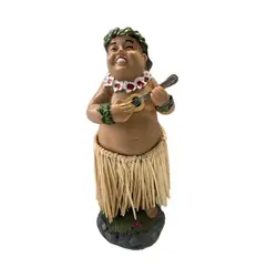 African Themed Musical Figurine with Secure Base for Dashboard or Home Display (Fat dancer)