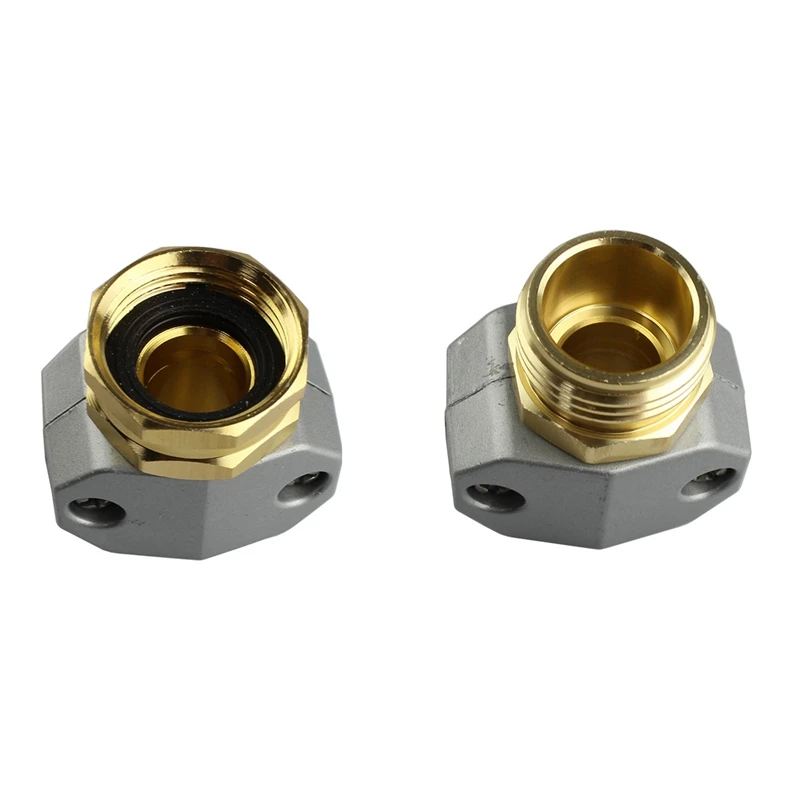 

Hose Mender Hose Repair Coupler Gold&Gray Parts For 3/4 Inch Or 5/8 Inch Garden Hose Connector Hose Male And Female Connectors