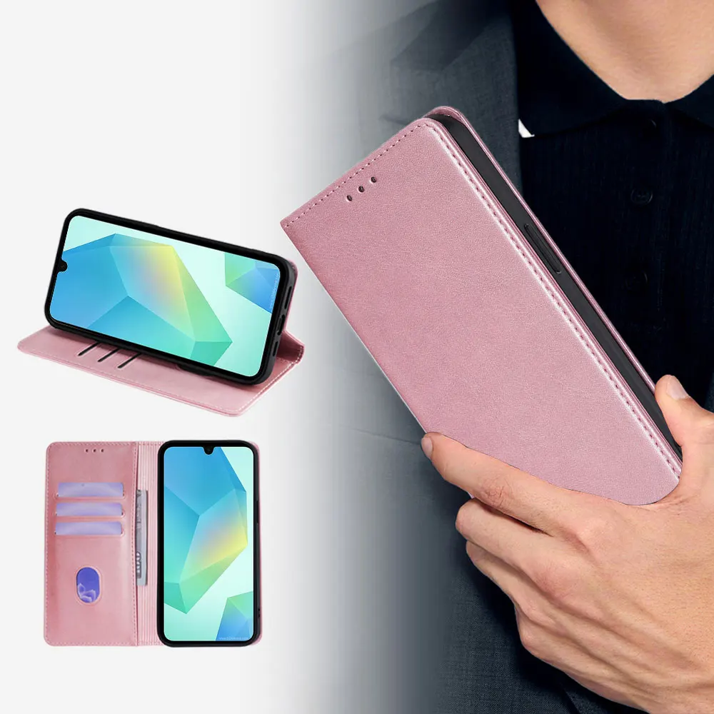 Business Magnetische Handyhülle für Samsung Galaxy S25 Ultra S25 Plus Galaxy A56 A36 A26 A16 A06 M35 Leder Flip Schutzhülle – Detail 5