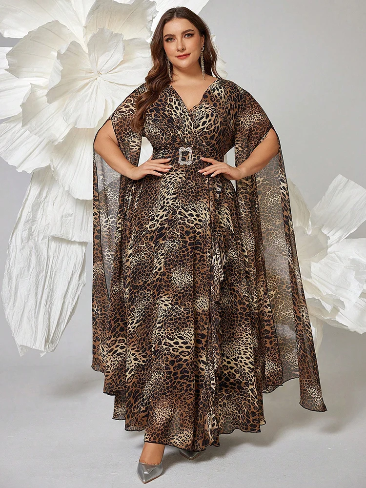 Robe longue BLONDIE léopard