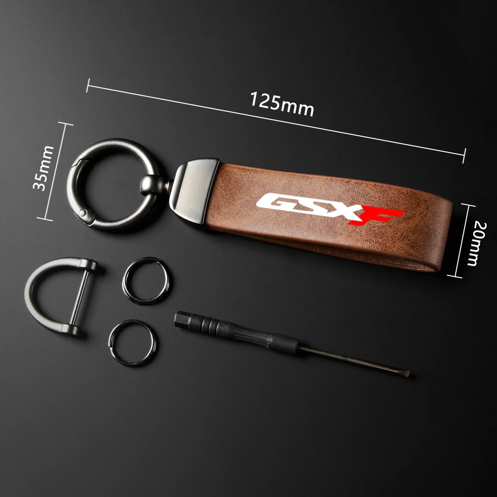 고급 가죽 오토바이 키체인 거치대 키링, 스즈키 GSXF GSX 750 F 750F GSX750F 액세서리