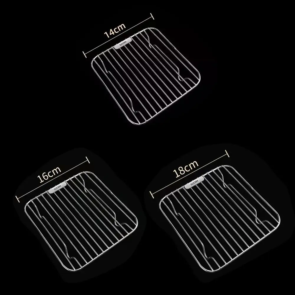 Enhanced Stainless Steel Cooking Rack with Footed Grid for Home Kitchen Ovens and Steamers