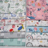 Syunss Colour Fish Sea World Printed Diy Patchwork Cloth For Quilt Baby Crib Cushions Dress Sewing Tissus Cotton Fabric Tecido