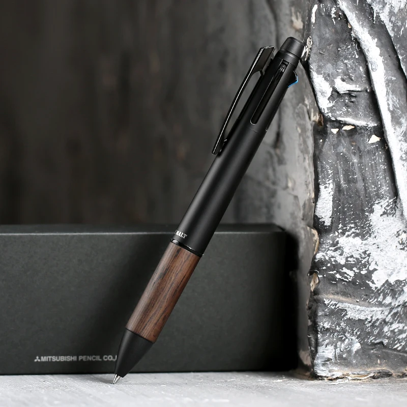 Japanese Uni 5in1 MultiFunction Ballpoint Pen/Mechanical Pencil 0.7mm Oil Ball Signature Oak Shake Hands Smooth and Low Friction multifunction pen