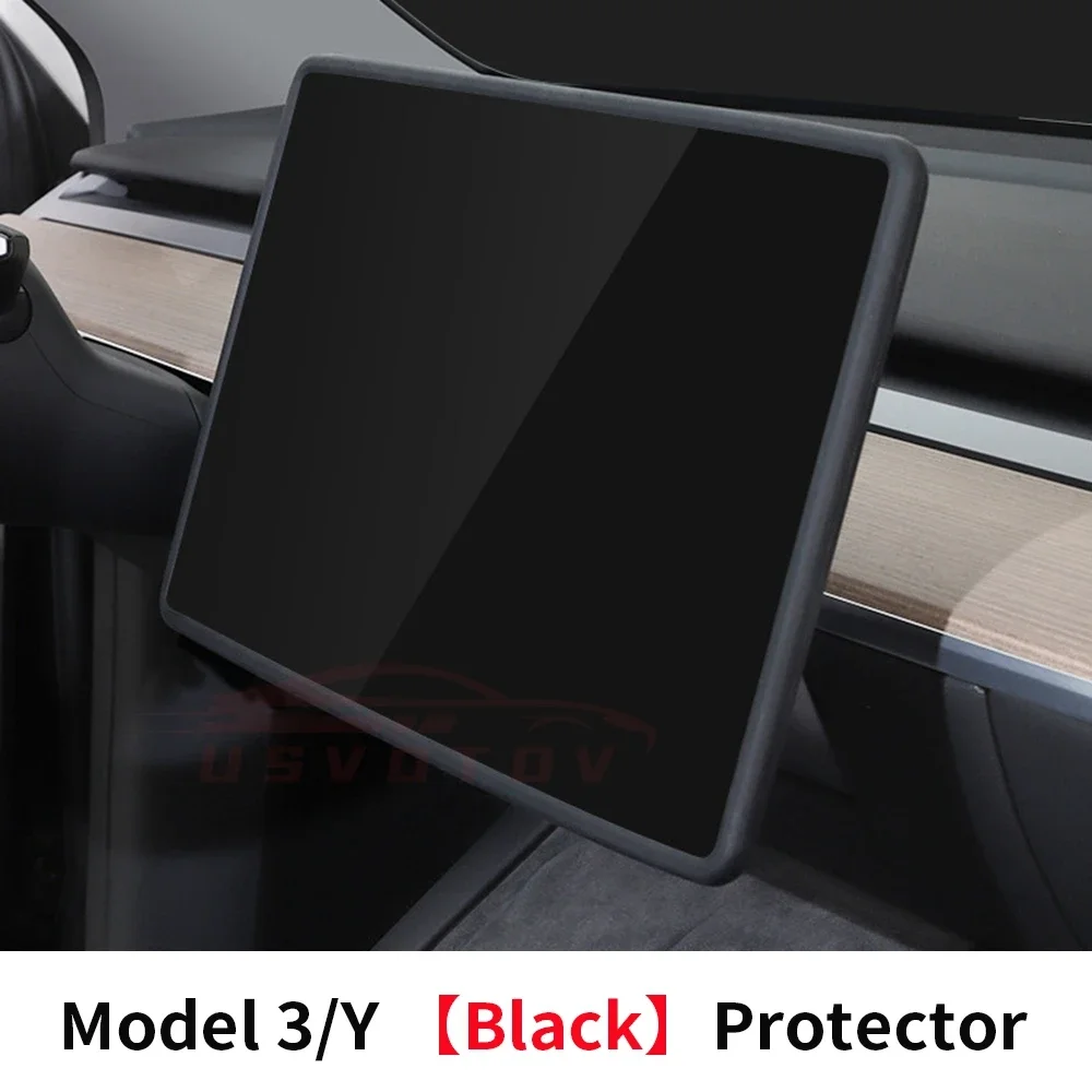 Silicone Frame Screen Protector with Edge Body Cover for Central Control Display