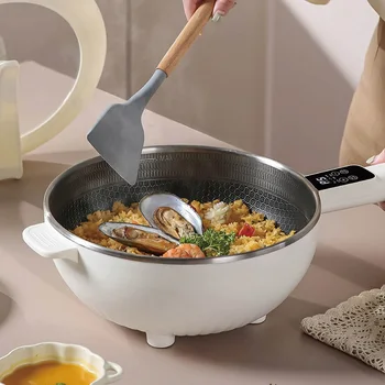 다기능 스마트 전기 프라이팬, 붙지 않는 프라이팬, 대용량 전기 냄비, 1 ~ 4 인용, 4.5L