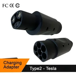 Type 2 to Tesla Adapter EV Charger IEC 62196 Socket Type2 Tesla Adaptor for Tesla Model S/X/3/Y