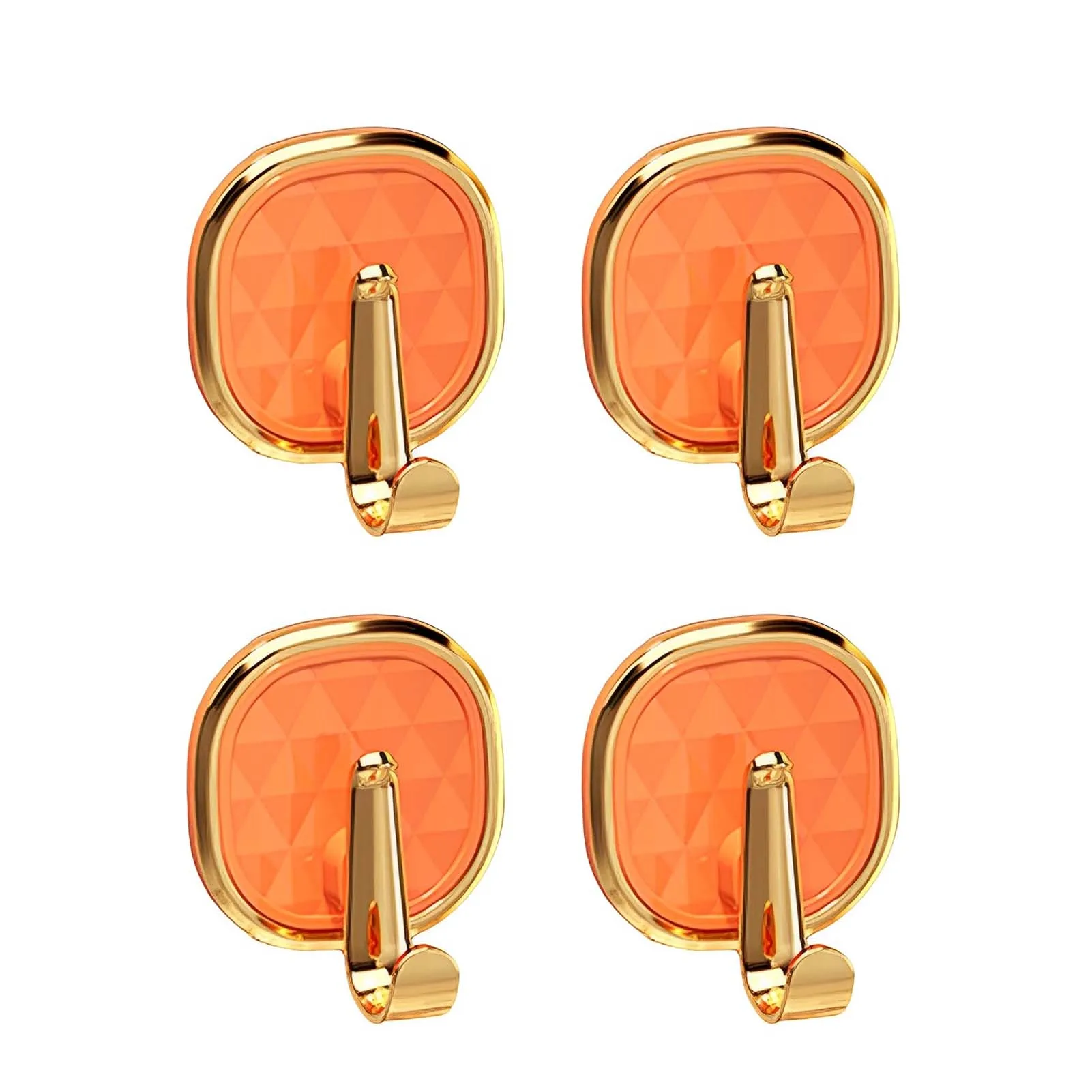 

4pcs Plastic Towel Adhesive Hooks Reusable Space Saving Hangers for Kitchen Bathroom Shower Wreath