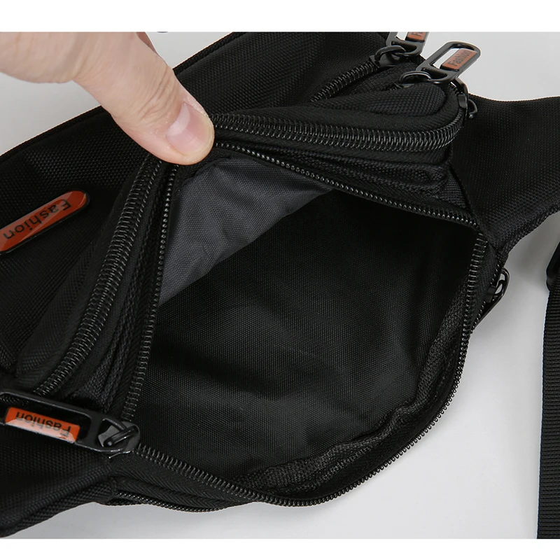 Lightweight and durable men's waist bag - compact diagonal backpack with adjustable shoulder straps, hiking and reinforced stitc