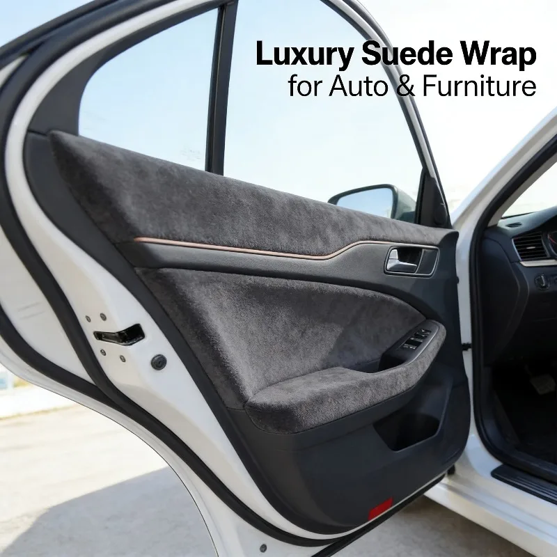 멀티 컬러 소프트 스웨이드 스티커 고품질 자가 접착 스웨이드 원단 소파 자동차 시트 계기판 AB 컬럼 리노베이션용