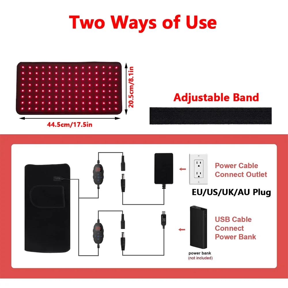 Infrared Therapy Lamp 120 LEDs Led 660nm and 850nm Near Infrared Light Devices