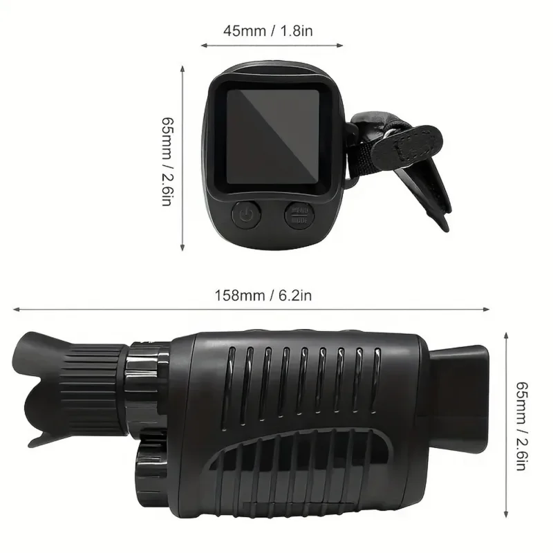 Monocular Night Vision Telescope 1080P HD Infrared 5x Digital Zoom Hunting Type-c Interface Memory Card Not Included