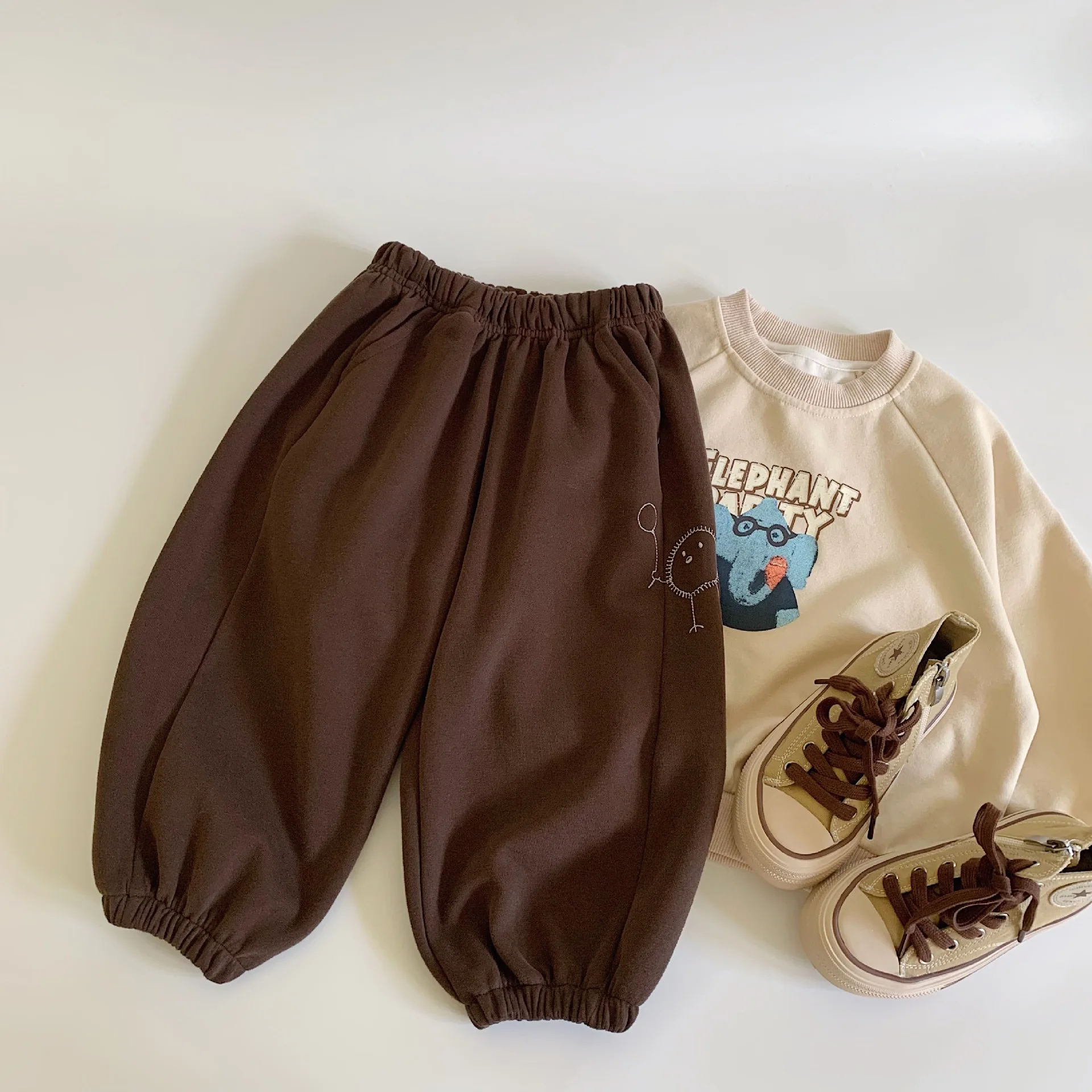 Boys PantsCartoon Print Elastic Trousers For Kids Toddler Pocket Children Joggers Spring Fall Baby Sport Clothing