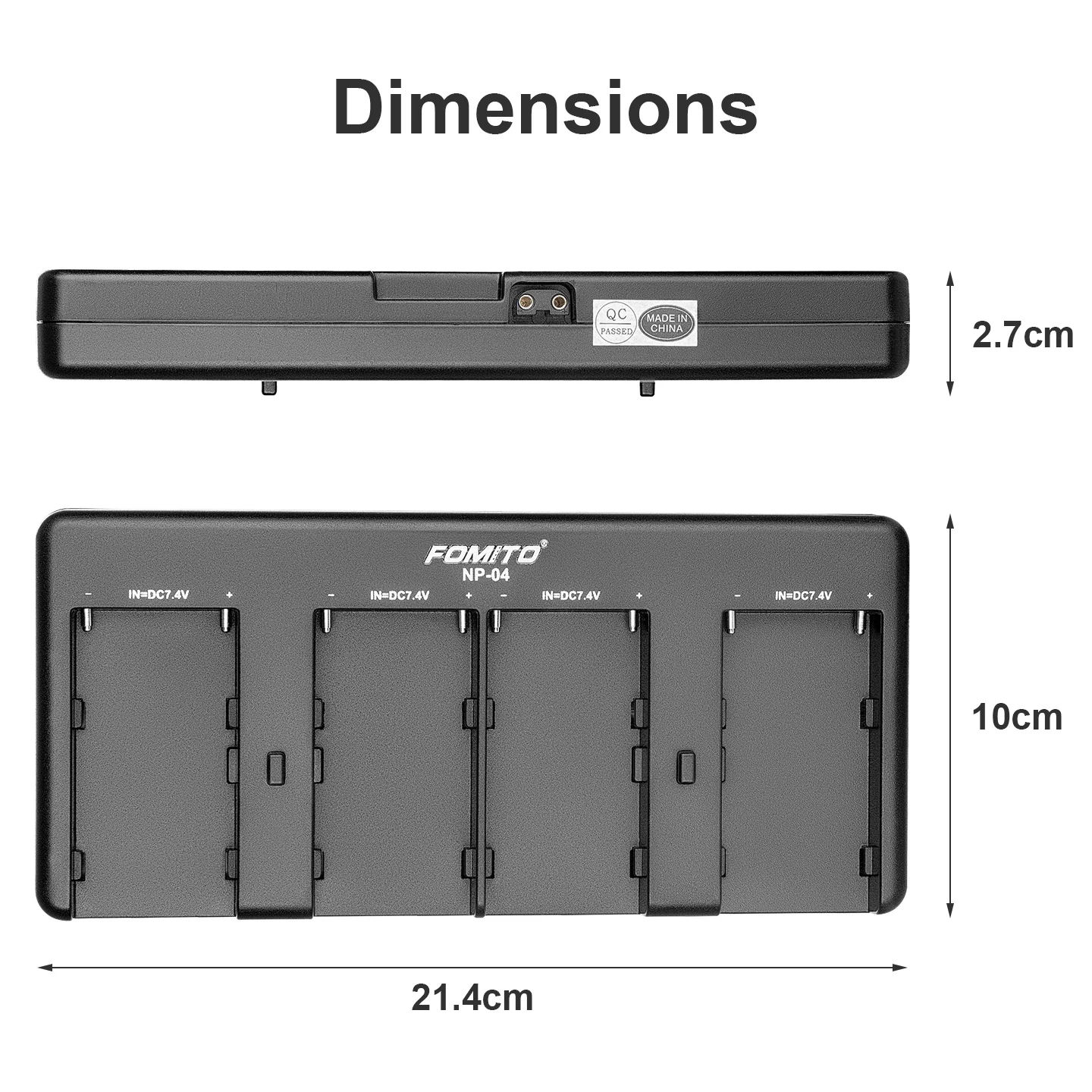FOMITO NP-F Battery Adapter Plate V Mount Plate Battery Buckle Power Supply System for Sony NP-F Charger