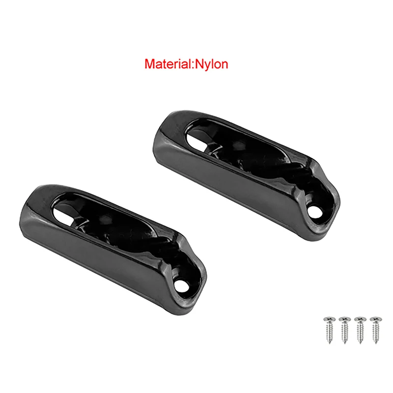 

2 Pcs Boat Jam Cleat Self-Lock Rope Black Nylon Clam Cleat Cord Tensioner Runner Canoeing Kayak Surfing Marine Accessories
