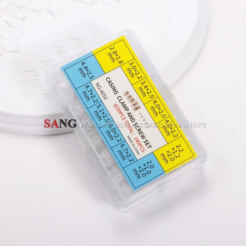Watchmaker Casing Clamp and Screw Kit for 12 Size Watch Movements