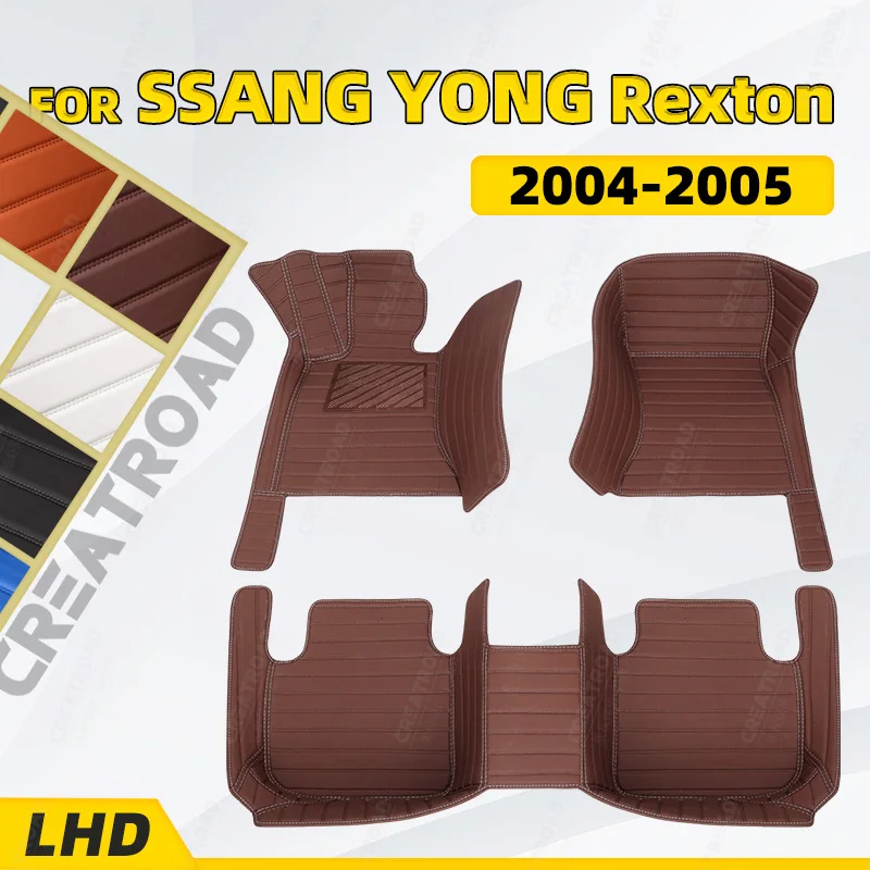 

Custom Car floor mats for Ssangyong Rexton 2004 2005 auto foot Pads automobile carpet cover