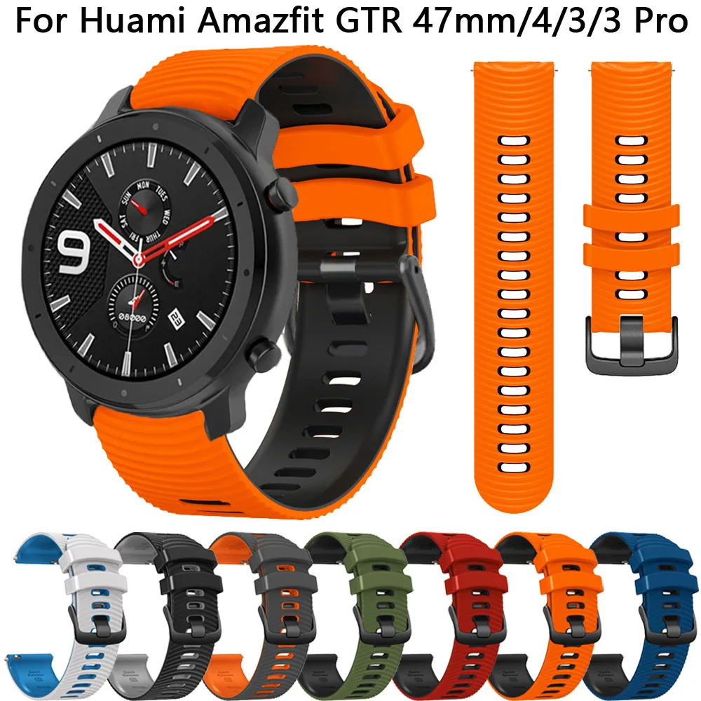 

Ремешок силиконовый для смарт-часов Amazfit GTR, браслет для Amazfit GTR 4/3/GTR4/GTR3 Pro/2/2e, 22 мм