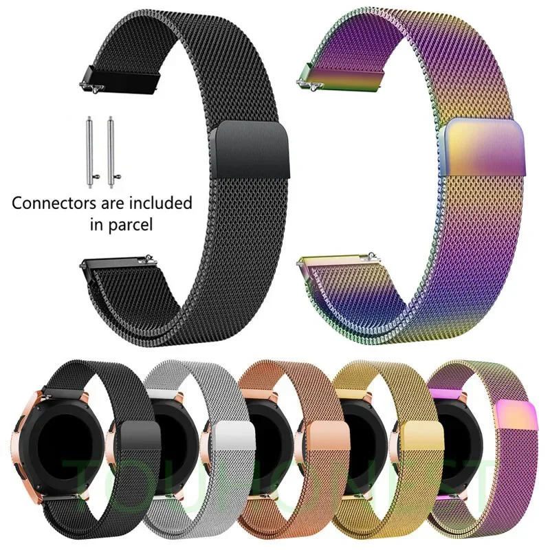Magnetic Metal Watch Strap Band, 22mm 20mm, Premium Adjustable Bracelet