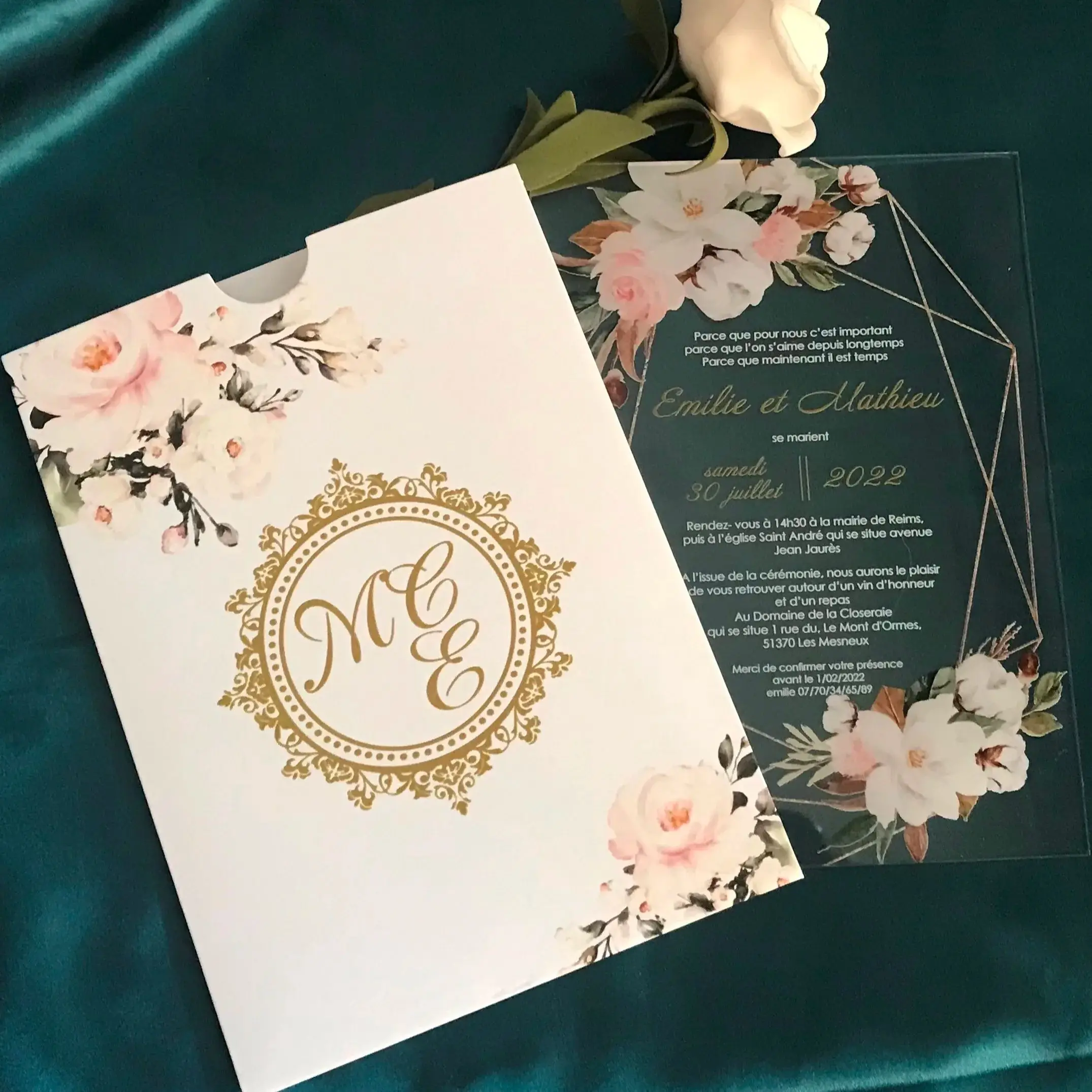 

Акриловое Свадебное приглашение на заказ, прозрачное приглашение Quinceanera, искусственное украшение для подарка, 10 шт.