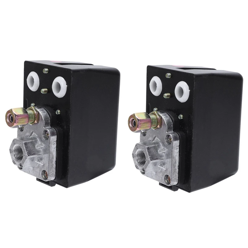 

2X 2-Phase 220V 15A Air Compressor Pressure 9-12Kg Pressure Switch For Compressor Air Compressors Switch Control Tools