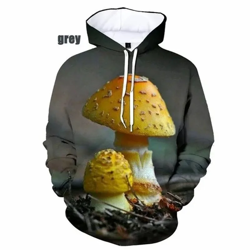 thumbnail image 1 of Sudadera con capucha con estampado 3D de hongos para hombre y mujer, sudadera con capucha de gran tamaño con estampado completo para primavera y otoño, ropa de diseñador para hombre, 1 of 5