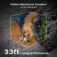 Iegeek 5MP wifi caméra de surveillance extérieure sans fil 5200 Mah batterie, détection de mouvement PIR, vision nocturne couleur 2