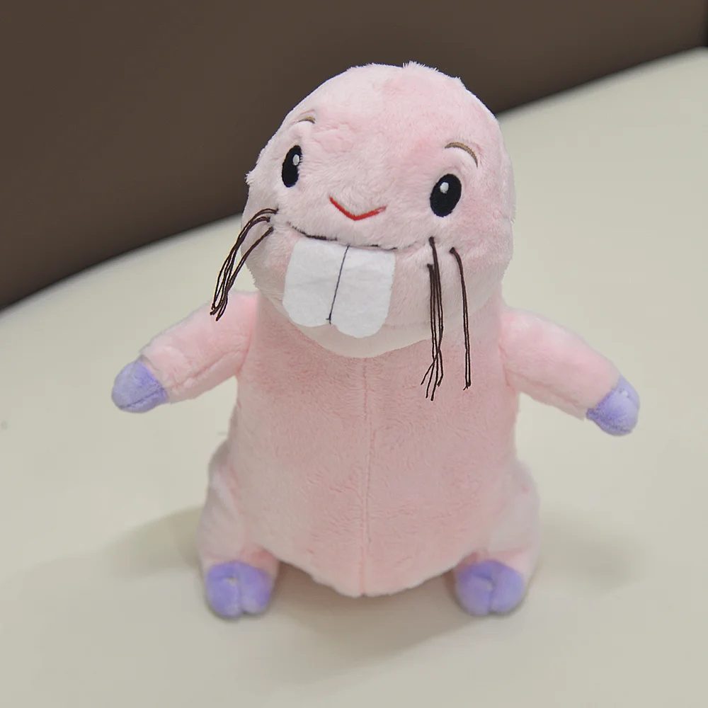 Rytanda Little Pink Mole Plush Toy Big Teeth Stuffed Doll Cartoon Animal Mouse Christmas Gift