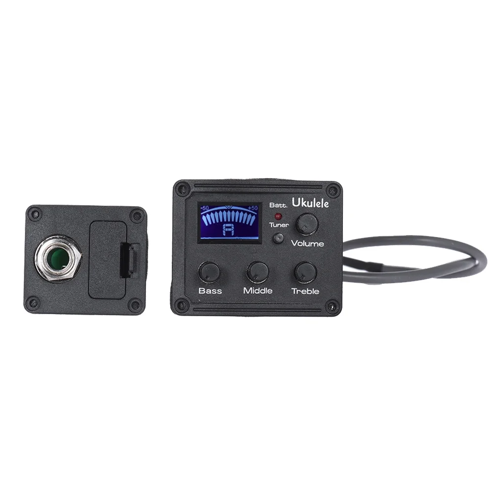 

Sound Pickup Pickup Piezo Transducer Tuner Guitar System with LCD Display Eq Pre Amp for Ukulele 3-Band Equalizer Ukelele