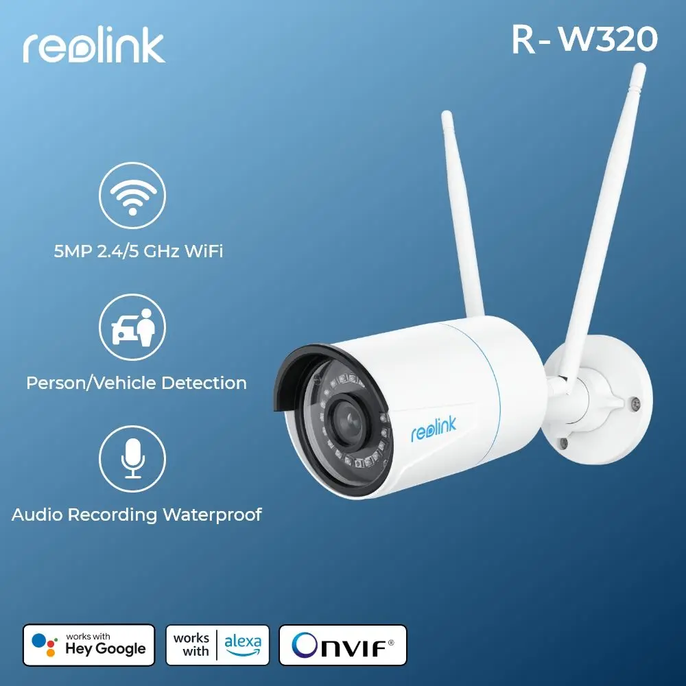 Ricondizionato Reolink 4/5Mp Human/Car Detection Wifi Camera 2.4G/5Ghz Onvif Ip66 Security Ip Cam Smart Home Telecamere Di Sorveglianza
