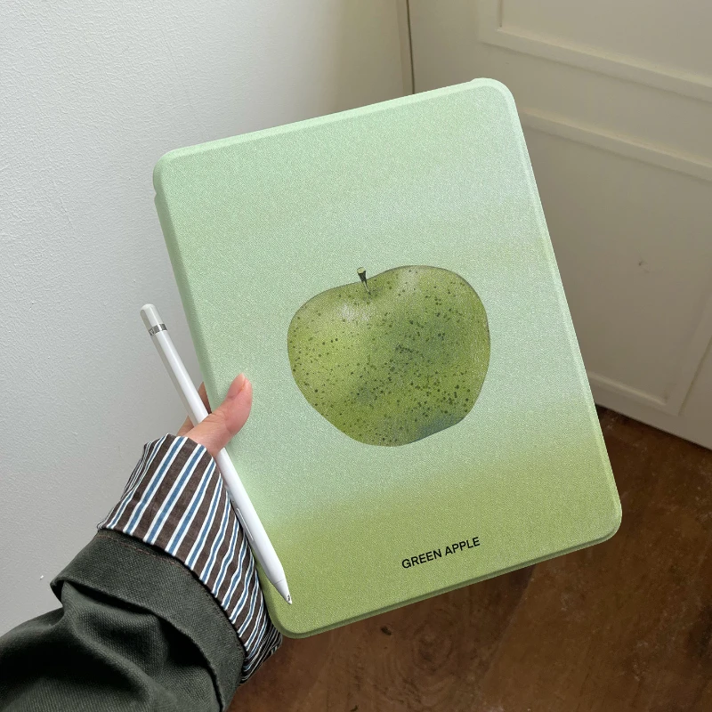 Green Apple Cute Tablet Case - Stylish Protective Shell Cover