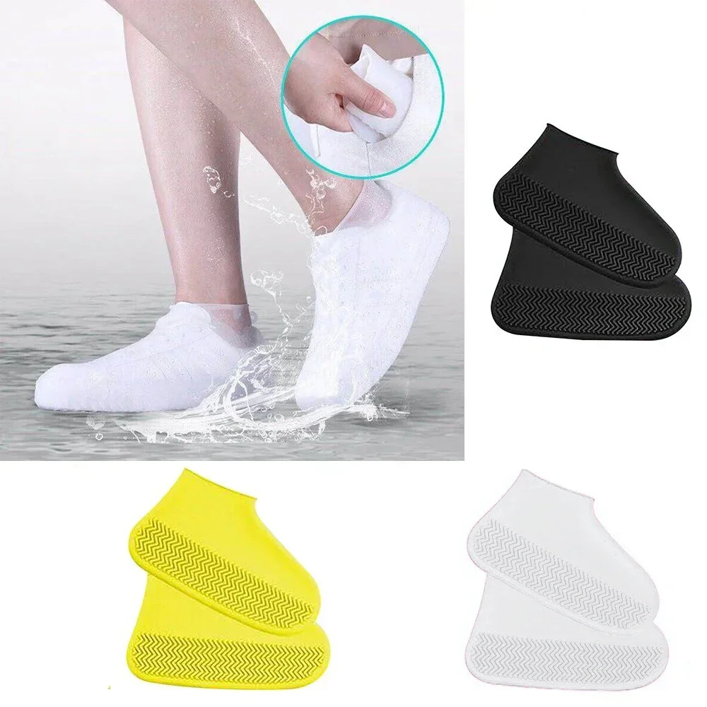 Unisex Waterproof Non-Slip Silicone Rain Boot Covers - Reusable & Wear Resistant