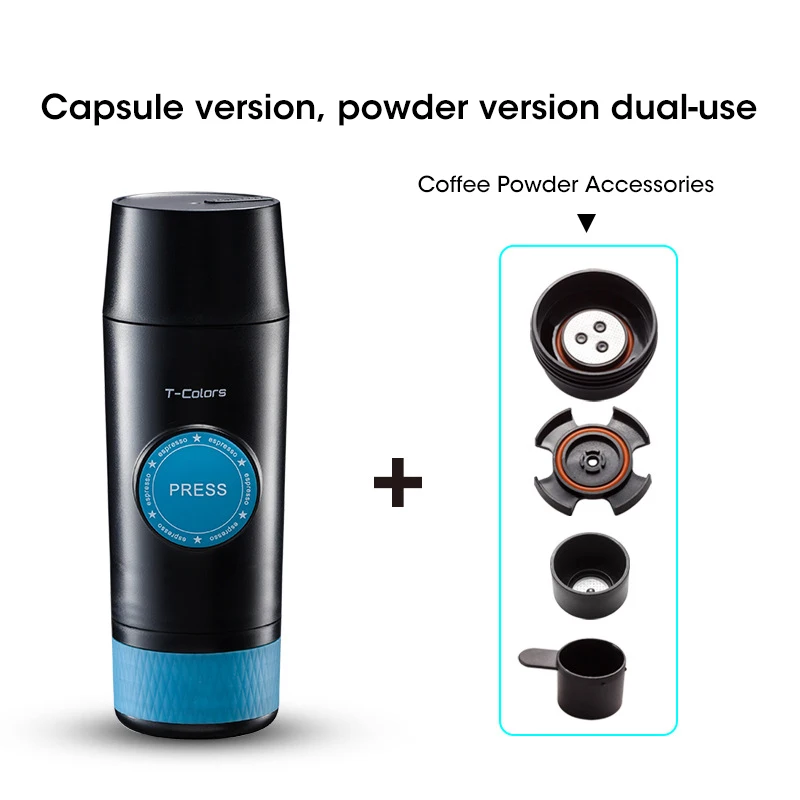 Gadgelux Portable Espresso Machine, Upgraded v2, Compatible with NS Capsule & Ground Coffee, Rechargeable Car Coffee Maker, Self-heating, Travel