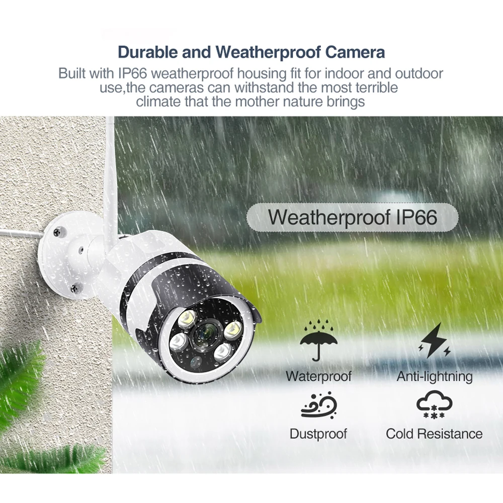 MISECU 3MP 5MP Wireless AI IP Camera Two-way Audio Outdoor Color
