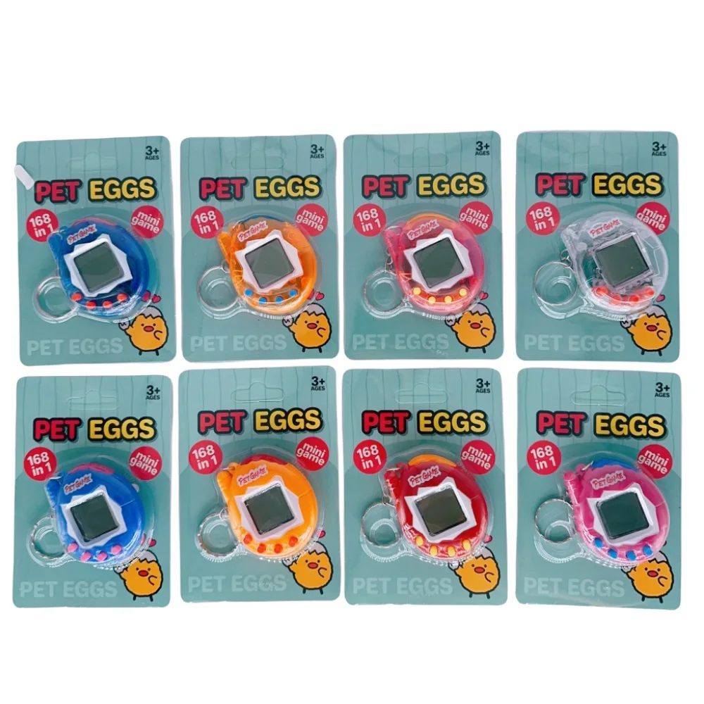 Portable Retro Classic Macaron Colors toys pets Mini Handheld Game kids games electronics handheld brain game With Keychain