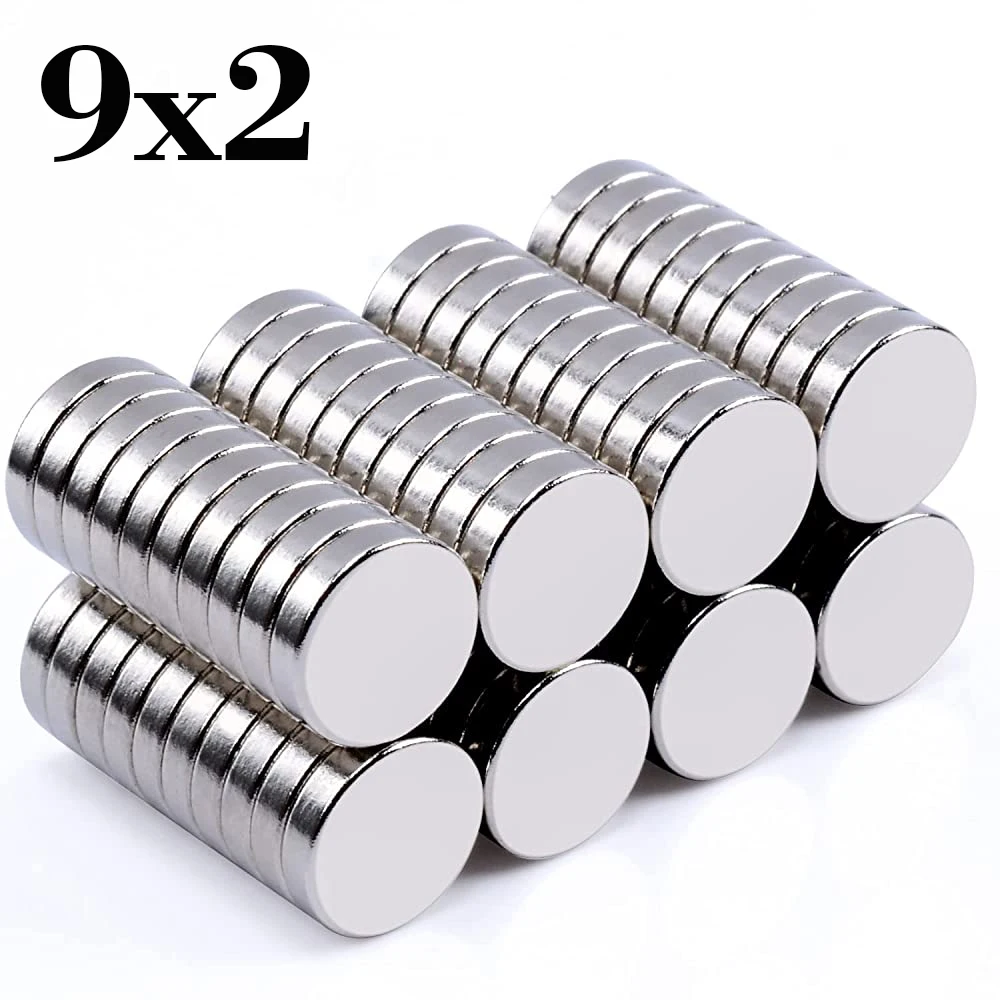 

10/20/50/100/200Pcs 9x2 Magnets Neodymium Magnet N35 NdFeB Round Super Powerful Strong Permanent Magnetic Imane Disc Rare Earth