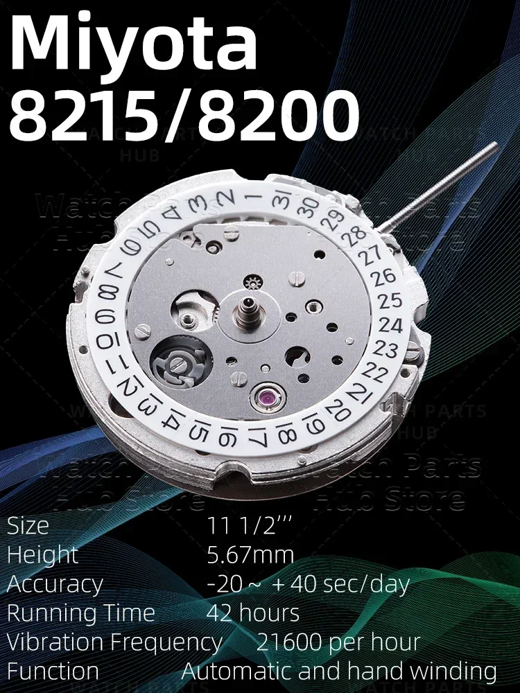 New Miyota 8215 Watch Movement Genuine Original 8200 Mouvement
