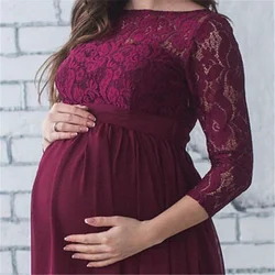 Lace Chiffon Maternity Photography Props Dress Long Sexy Pregnant Woman Dress Maternity Dresses Photo Shoot Pregnancy Clothes
