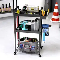 Power Tool Organizer Cart Rolling Tool Cart Shelf for Office Garage Workshop 1