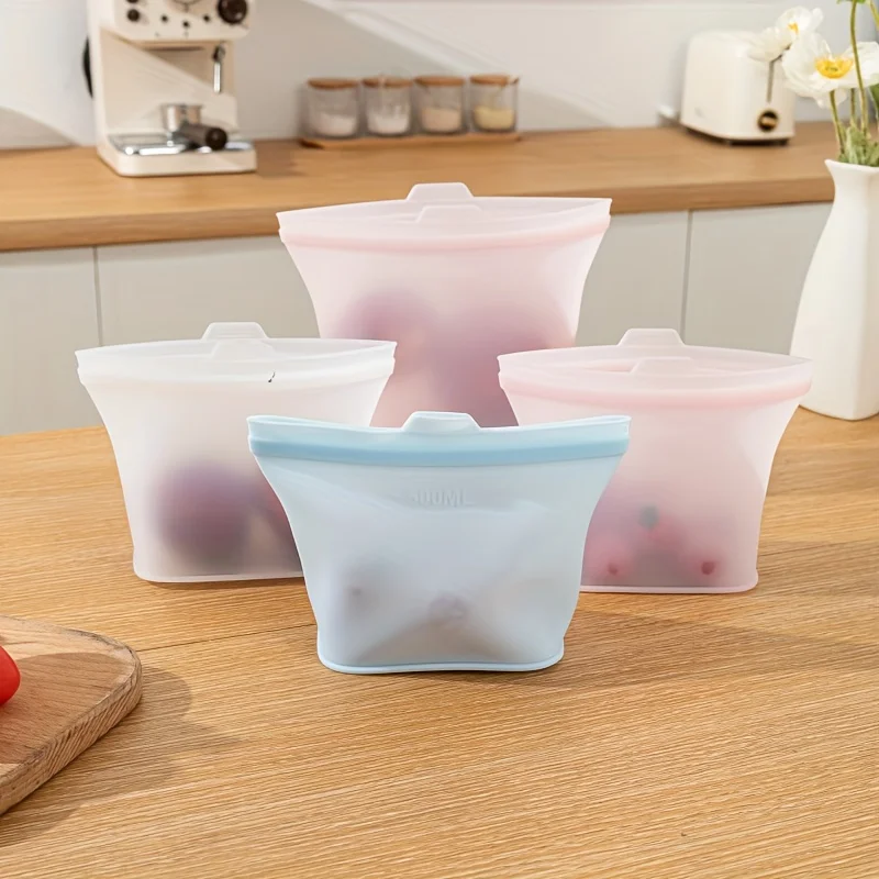 Reusable Food Grade Silicone Leak-Proof Storage Bag